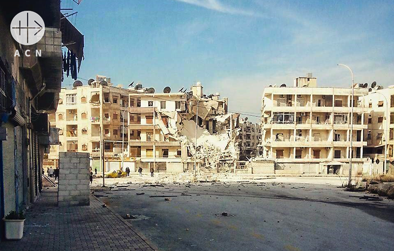 시리아 알레포 2016년 2월의 모습(출처=ACN 자료사진)