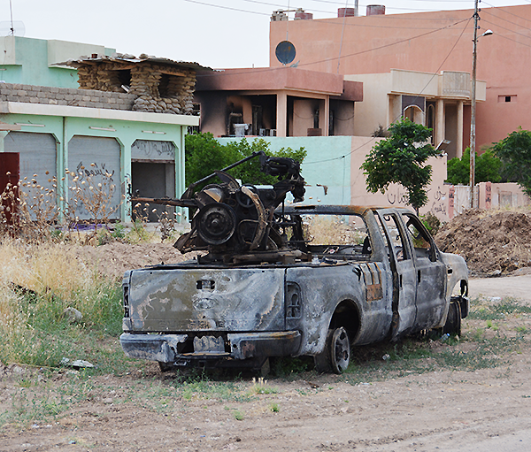 다에시로부터 탈환한 이라크 도시 텔스쿠프의 황폐화된 모습(출처=ACN 자료사진)