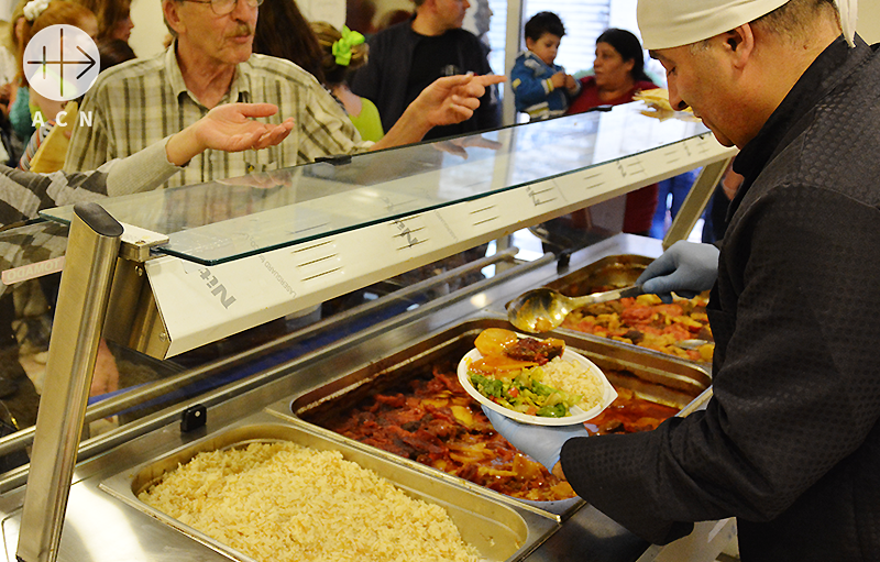레바논 자흘레 도심에 있는 시리아 난민들을 위한 무료 급식소 (출처=ACN 자료사진)