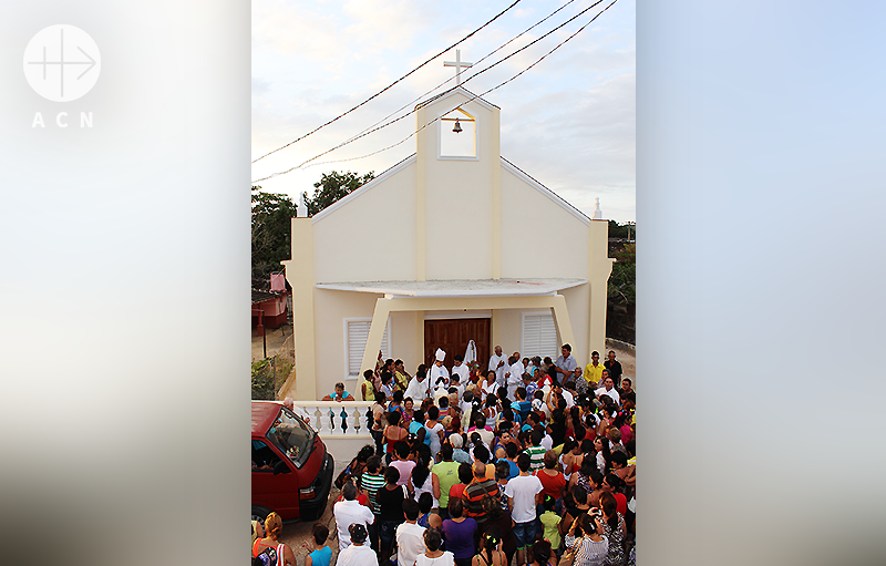 쿠바 참바스 따마린도의 원죄 없이 잉태되신 성모 마리아 본당, 파티마의 성모 성당 봉헌식 (출처=ACN 자료사진)