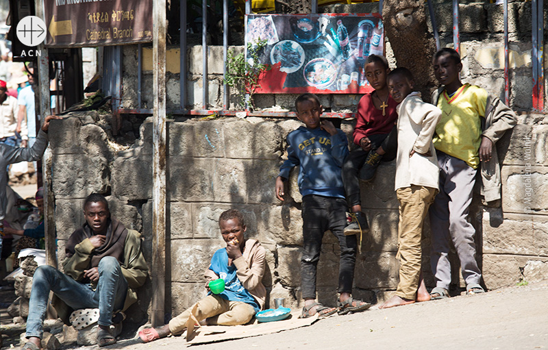 수도 아디스아바바 거리의 아이들 (출처=ACN자료사진)