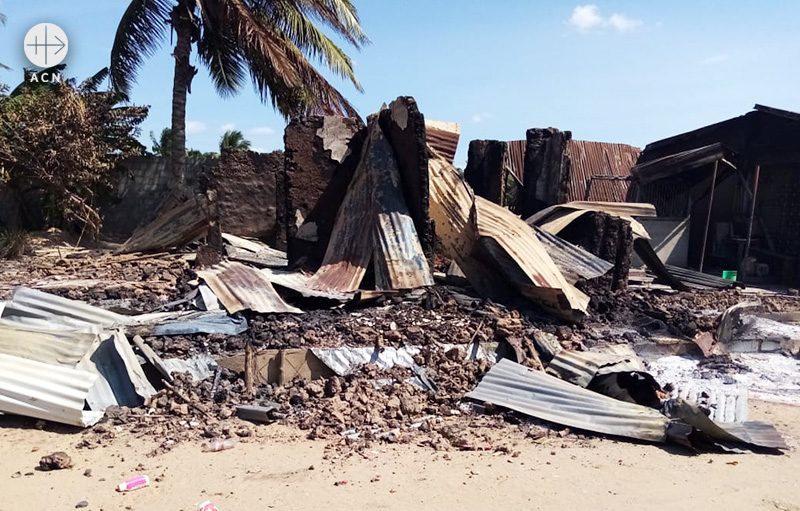 2020년 6월 촬영된 모잠비크 모킴보아 다 프라이아 공격 현장 (출처=ACN 자료사진)