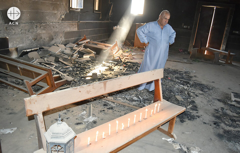 IS가 파괴한 이라크 니네베 평원의 그리스도인 마을들 (출처=ACN 자료사진)