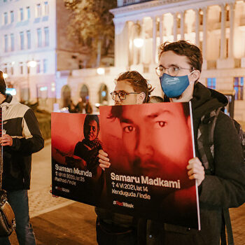 폴란드 포즈난 예수회 성당의 침묵 시위 ‘붉은 주간’ 캠페인 (출처=ACN 자료사진)