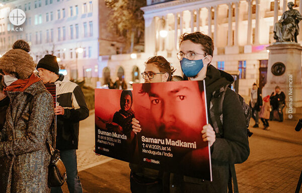 폴란드 포즈난 예수회 성당의 침묵 시위 ‘붉은 주간’ 캠페인 (출처=ACN 자료사진)