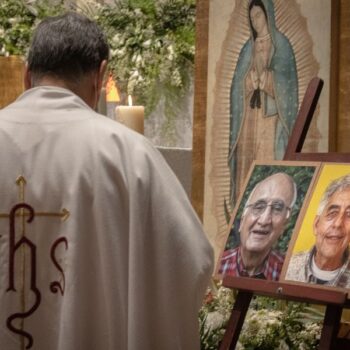 Mass for Fr Joaquín Mora and Fr Javier Campos, two priests in Mexico who were murdered by suspected members of a drug cartel.