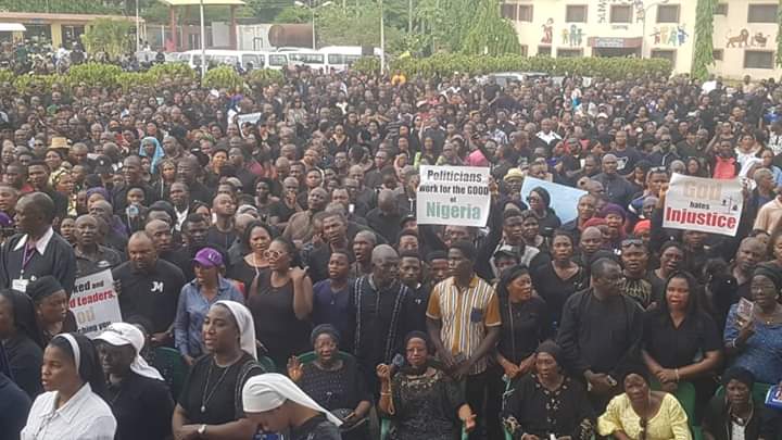 Peaceful protest in Abuja/Nigeria 01.03.2020
