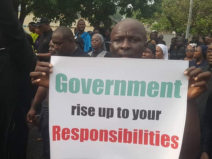 Peaceful protest in Abuja/Nigeria 01.03.2020