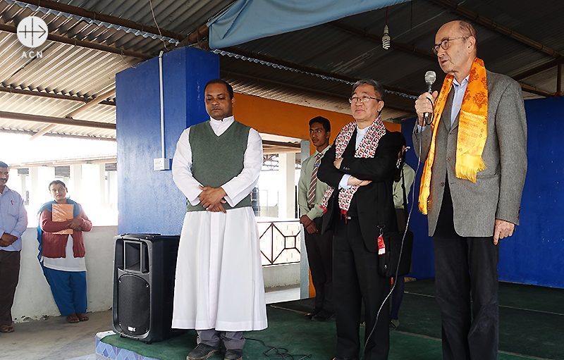 네팔을 방문한 요하네스 헤르만 국제 ACN 대표. 출처=ACN 자료사진